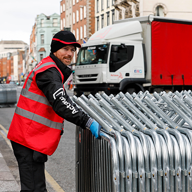 Actavo Events crew commenced installations at 1am on St Patrick's Day